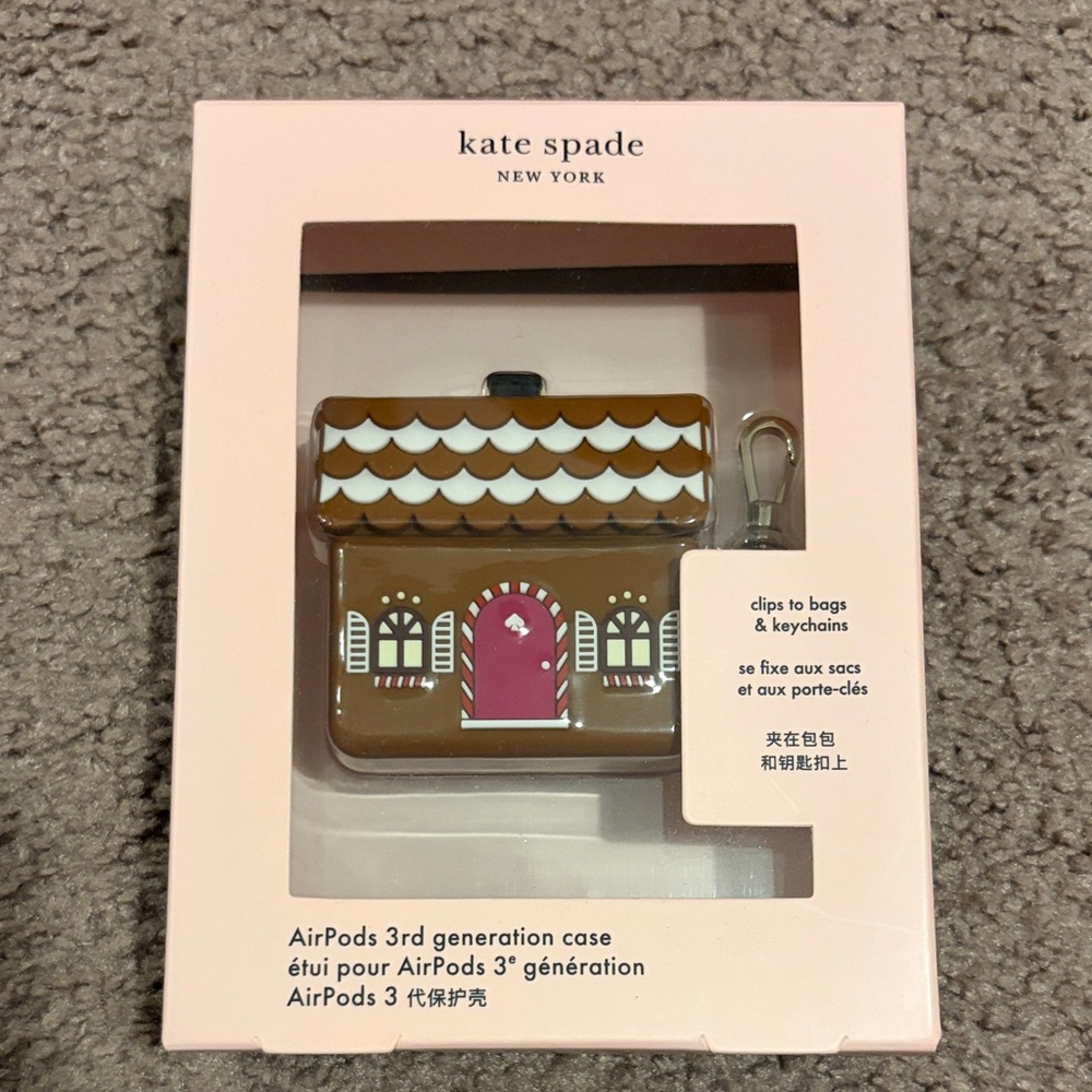 Kate Spade Gingerbread 3rd Gen AirPods Case NWT
